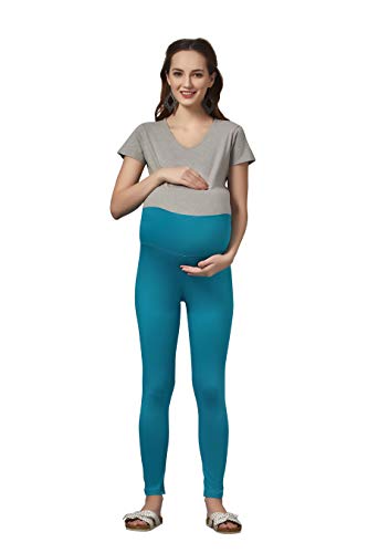 Image of Women's Cotton Lycra Over The Belly Maternity Leggings for Pregnant Women for Pre & Post Pregnancy