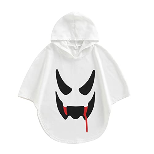 Blusa de capa com capuz com estampa de Halloween infantil crianças crianças bebês meninas meninos (b