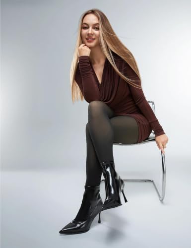 Image of Fleece Lined Tights Footless Women Sheer Warm Pantyhose Leggings Toeless Fake Translucent Thermal Thick Winter No Feet Tights