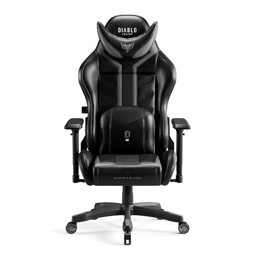 X-Ray Sedia Gaming Gamer Poltrona da Ufficio Scrivana Braccioli 4D Design Ergonomico Perforazione Pelle Sintetica Funzione di Inclinazione Nero-Grigio Normal (L) - Sedia gaming - Immagine 9