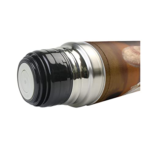 Béisbol foto de acero inoxidable botella de agua aislada al vacío termo 500ml viaje deporte té café beber envase - Imagen 4