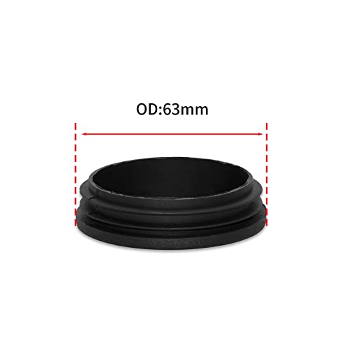 Image of Flyshop 8 Pack Black Plastic Hole Plug Round Tubing End Cap Chair Glide Inserts 63 mm, 2-1 /2 inch