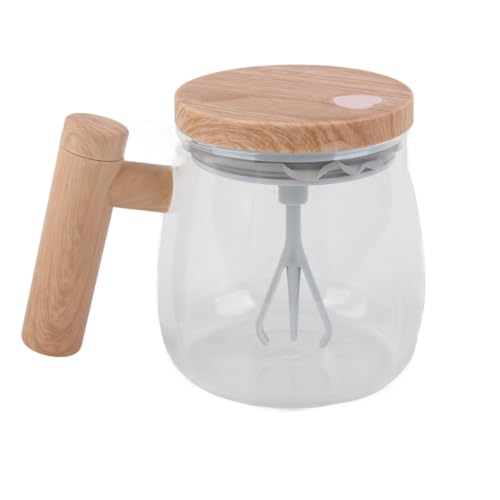 Tazza automescolante, 1 tazza completamente automatica for mescolare il caffè, 400 ml, miscelatore elettrico tè, latte, cacao, in vetro