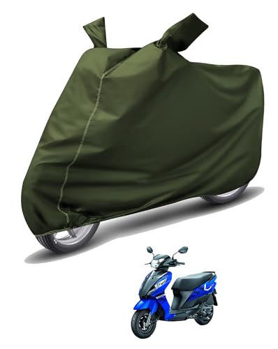 Image of Auto Hub Waterproof Scooty Cover Compatible with Suzuki Lets Dustproof, UV Protection Two Wheeler Scooty Let's Cover - Green