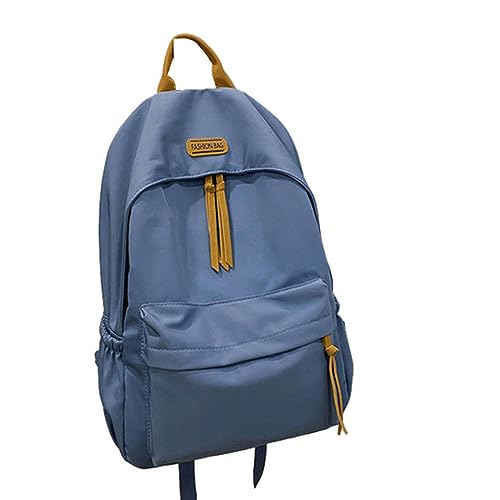Mochila de nylon para mujeres con diseño de color sólido resistente al agua