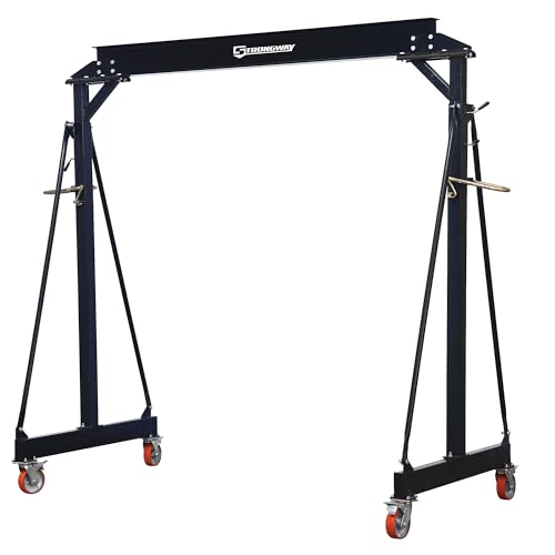 Image of Strongway Adjustable Gantry Crane, 4000-Lb. Capacity, 8.2ft.-12.14ft. Lift