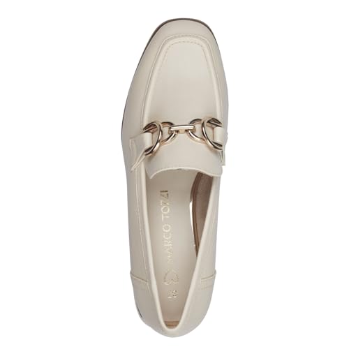 Image of MARCO TOZZI Women's Slippers, Feel Me Footbed, Soft Lining, 2-24216-42 Loafer, Cream, 7.5 UK