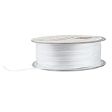 Fowod Double Faced Satin Ribbon, 54 Yard / 164 Feet, 1/8 Inch Wide, White