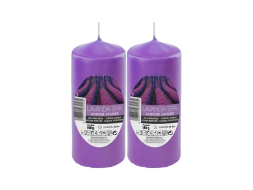 Panda Home Vela Taco Perfumada Antitabaco, 46 Horas de Duración, Velas Aromáticas Antitabaco 140g – -11X4.7CM-2 Unidades-Lavanda