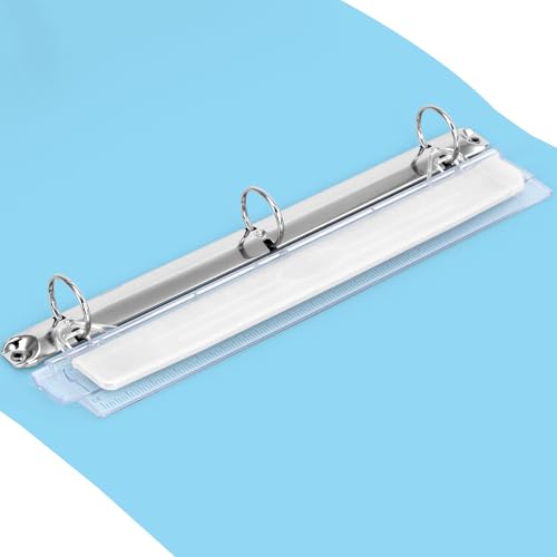 Vsvgmoq 3 Hole Punch, Portable 3 Hole Puncher for 3 Ring Binder, Upgraded Scrap Container, Durable Three Hole Punch with 10 Inches Ruler, 5 Sheets Capacity, for School, Office