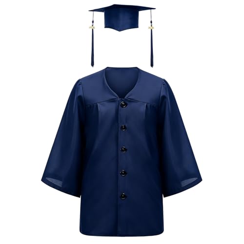 Image of Kindergarten 2025 Graduation Cap and Gown Tassel Sets with Charm 2PCS Graduations Stoles for Kids Grad Party Clothes