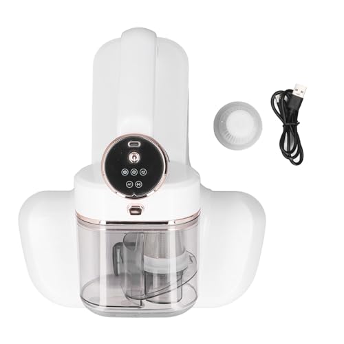 QWUUYEC Aspirateur Tissu Portable, Nettoyeur Matelas 10Kpa, 3 Vitesses avec Écran LED, sans Fil, pour Sofa et Lit - Forte Aspiration, Filtration Efficace, Idéal Anti Acarien et Tapis