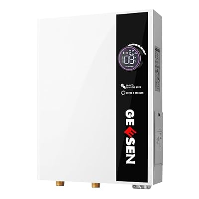 GEESEN Tankless Water Heater Electric 14kW 240V, Instant On Demand Endless Hot Water Heater with Digital Temperature Display Point of Use for Residential Whole House Shower, ETL Certified