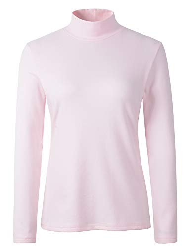Image of Women's Cotton Mock Turtleneck Long Sleeve Basic Thermal Top