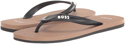 BOSS Men's Bold Logo Light Weight Vinyl Flip-Flops, Fawn Beige, 6-7 | Image 6