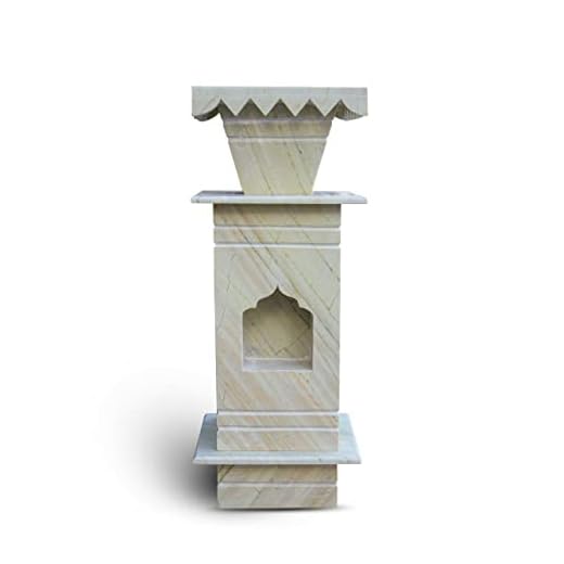 HANDICRAFT BAZAAR Marble Tulsi Pot for Home | Tulsi Marble Planter for Roof, Porch, Balcony (Green Katni)