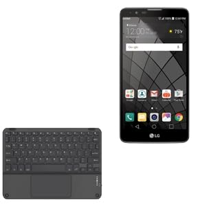 BoxWave Keyboard Compatible with LG Stylo 2 - SlimKeys Bluetooth Keyboard with Trackpad, Portable Slim TouchPad - Jet Black