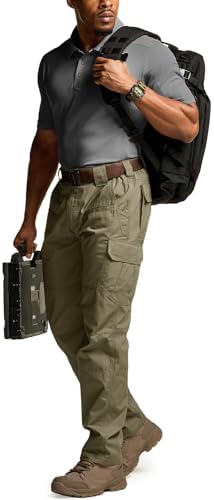 Image of CQR Men's Tactical Pants, Water Resistant Ripstop Cargo Pants, Lightweight EDC Work Hiking Pants, Outdoor Apparel