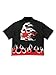 Verdusa Men's Oversized Zip Up Shirt Gothic Hip Hop Punk Grunge Streetwear Collared Tops Half Sleeve Shirts Multicolor Medium