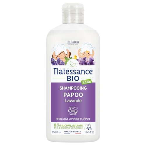 Natessance - Shampooing Protecteur Papoo - Lavande - Certifié Bio Cosmos Organic - Flacon de 250 ml