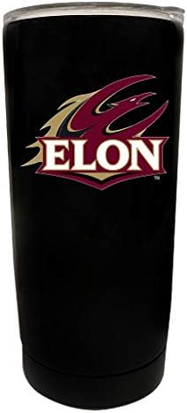 Elon University Black Insulated Stainless Steel Tumbler Glossy brushed finish Officially Licensed Collegiate Product