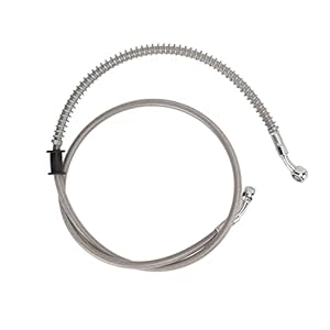 Yctze Remleiding Koppelingen Motorremslang Gevoelig Remmen Goede Warmte-isolatie Gebreide Stalen Remkoppeling voor Algemene Motorfiets(120cm)