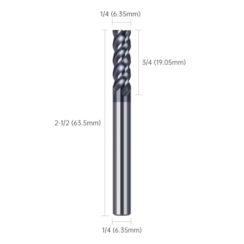 Image of HUHAO Square End Mill,4 Flute Variable Straight Milling Cutter 1 /4 inch Shank End Mill for Carbon Steel,Prehardened Steel,Stainless Steels,Carbide End Mills Sets for DIYers & Professionals