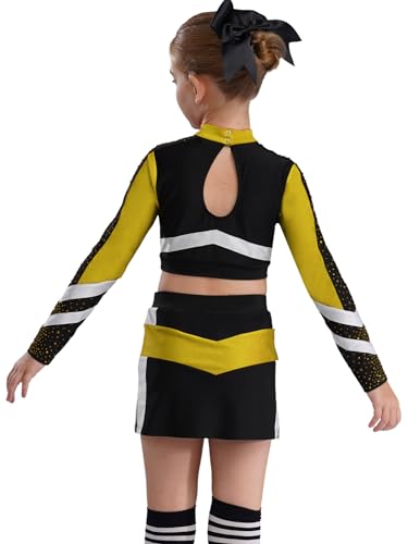 Disfraz de animadora para niñas uniforme de porristas miniatura 3