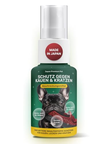 Japan Premium Hundeabwehrspray | Bitterspray Hund | Anti-Knabber Spray Hunde | Natürliches Trainingsspray für Hunde | Erziehungshilfen für Hunde | 100 ml Bitterspray Ohne Alkohol
