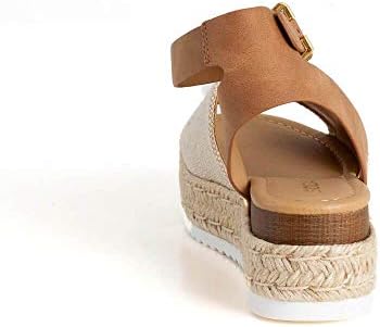 Soda Women's Open Toe Ankle Strap Espadrille Sandal (Beige Tan-T, 7.5) | Image 3
