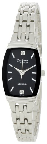Caravelle by Bulova Women's 43P107 Dramatic Black Diamond Dial Watch