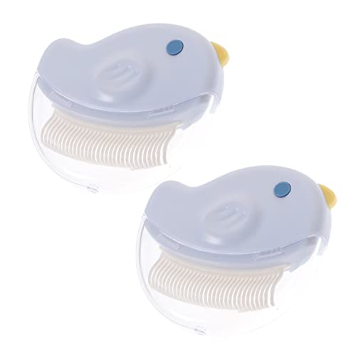 Parliky 2Pcs Cartoon Cat Combs for Pet Grooming Cat Hair Remover Brushes for Cats Kittens Pet Brush for Shedding and De Tangling for Indoor Use