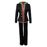 YuanCos Makoto Naegi Ultimate Lucky Student Black Uniform Cosplay Costume (Male S)