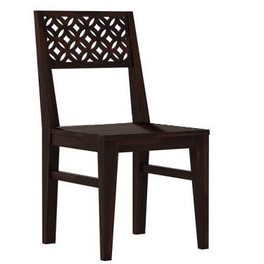 Image of Solid Sheesham Wood 6 Seater Dining Table with 4 Chairs and 1 Bench for Living Room Home Office Dining Room Wooden Furniture Dinner Table Set (Walnut Finish)