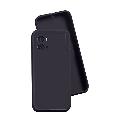 Image of A rtistque Liquid TPU Silicone Matte Shockproof Flexible with Camera Protection Soft Back Cover Case for iQOO 9 Pro 5G - Black