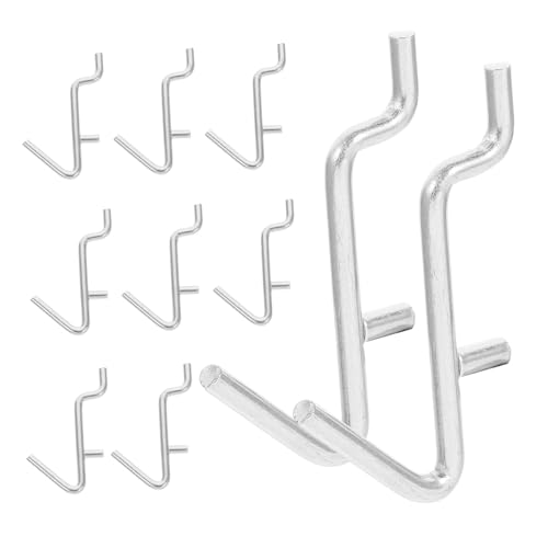 FUNOMOCYA Pegboard Accessories 20pcs Metal Hooks Key Hooks Tool Hangers Jewelry Organizer Wall Storage