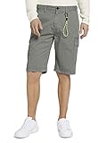 Passform: Regular-Fit TOM TAILOR Denim Herren 1024567 Cargo Bermuda Shorts, 10767-Greyish Shadow Olive, M