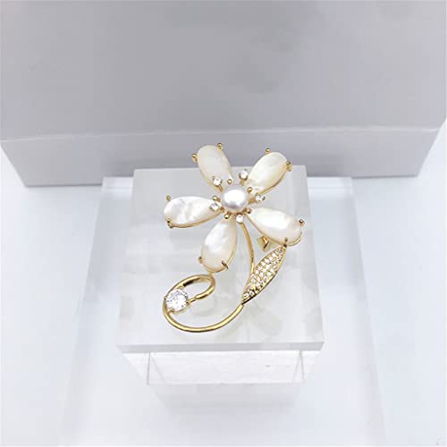 Broche perle d'eau douce naturelle prune accessoire luxe de costume