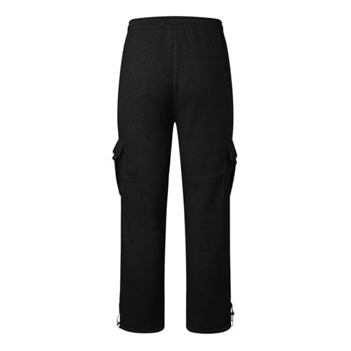 Men's Baggy Cargo Sweatpants Drawstring Waist Joggers Cotton Soft Athletic Pants with Pockets Workout, S-5XL4