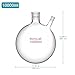 stonylab 10 L Round Bottom Flask RBF, 2-Neck Large Capacity Heavy Wall Borosilicate Glass Boiling Flask with 45/50 Center and 24/40 Side Standard Taper Joints, 10000 ml