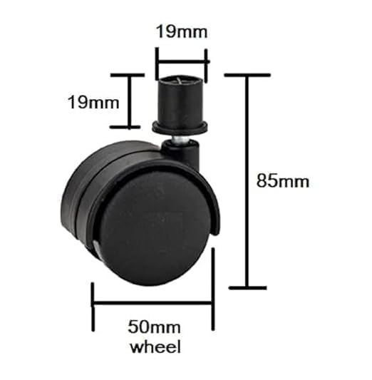 Image of Air Cooler Compatible Wheels Swivel Plug-in Castor Wheels for Home Coolers (Pack of 4) (19mm.)