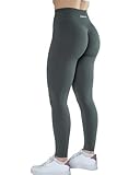 AUROLA Workout Leggings for Women Seamless Scrunch Tights Tummy Control Gym Fitness Girl Sport Active Yoga Pants (M, Steel Grey)