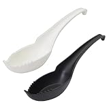TOGRAND 2PCS Ramen Terminator Spoon and Fork, Long Handle Asian Soup Utensil for Noodles, Pho, Wontons, Dumplings, Food Grade Plastic, Easy to Hold(Mix-Colors)