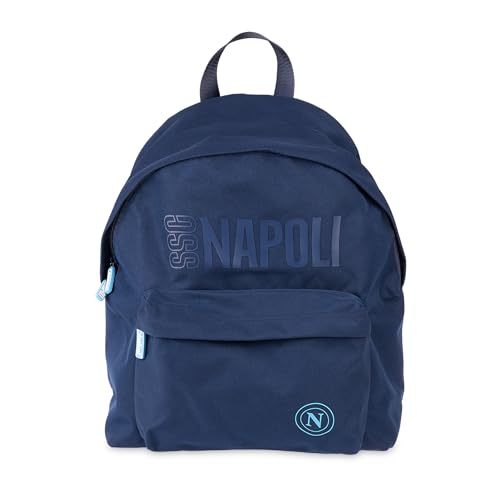 Colourbook Zaino SSC Napoli Dark Blue 25 Litri, Zaino Tempo Libero Sport E Viaggio Unisex, Scomparto Laptop Imbottito, Schienale Air Flow, Tessuto Dust Repellent, Logo 3D