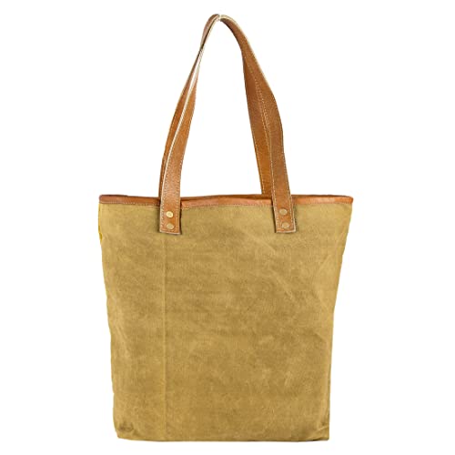 Bolso Tote de cuero y tela reciclada KPL miniatura 6