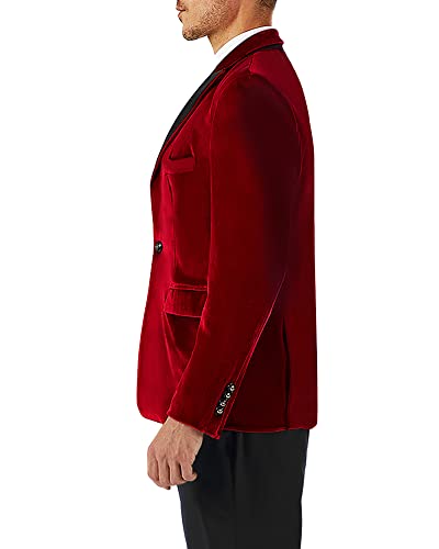 Ween Charm Mens Velvet Tuxedo Blazer Slim Fit Stylish Peak Suit Jacket Sport Coat #TOP3