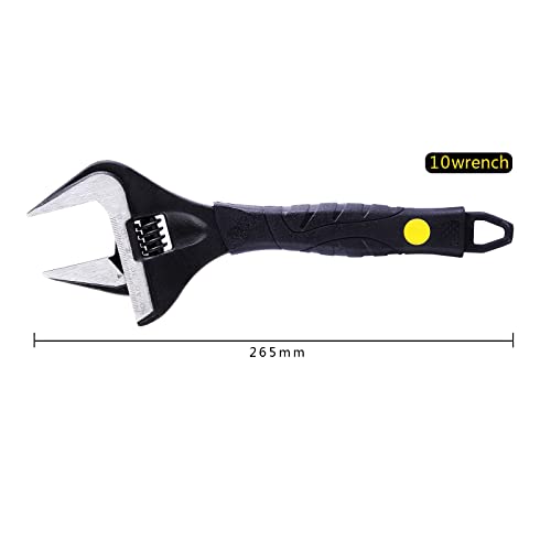 Zeguard 10 inch Adjustable Spanner, 50mm Wide Jaw Opening Adjustable Wrench, 250mm Plumbing Tools Set for Plumbers - Image 3