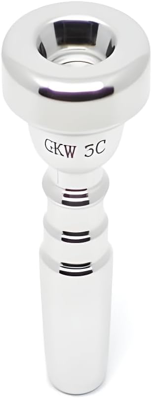 GKW Silver Plated 5C Trumpet Mouthpiece – Durable Brass, Bach 5C Compatible, Ideal for Beginners and Music Enthusiasts