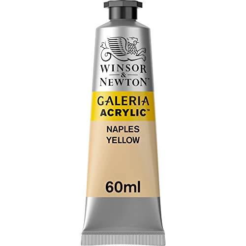 Image of Winsor & Newton Galeria Acrylic Colour - Tube of 60 ML - Naples Yellow (422) - Highly Pigmented Lightfast Artists' Acrylic Paints for Canvas, Wood, Fabric & Paper - More Colours Available