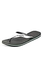 Havaianas Brazil Mix Flip Flops Black/White 43/44 Brazil (US Men's 10/11, Women's 12/13) M